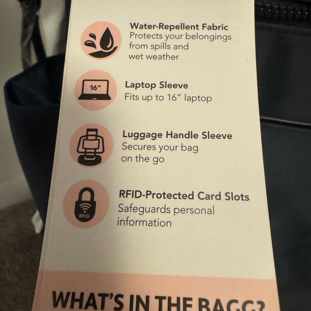 Baggallini Navy Women's Backpack - Picture 6 of 8